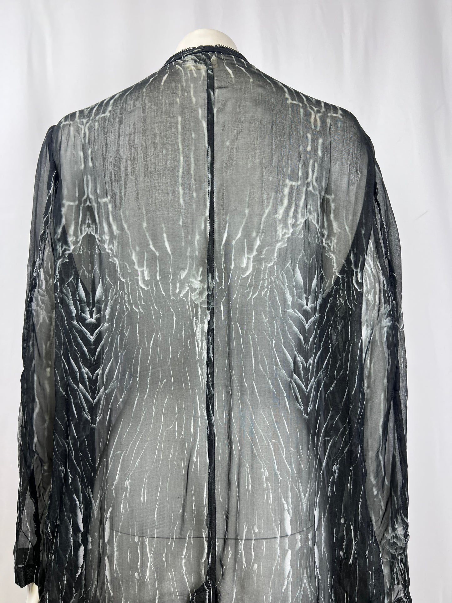 Ann Demeulemeester 2016 transparent marble coat sample (M)