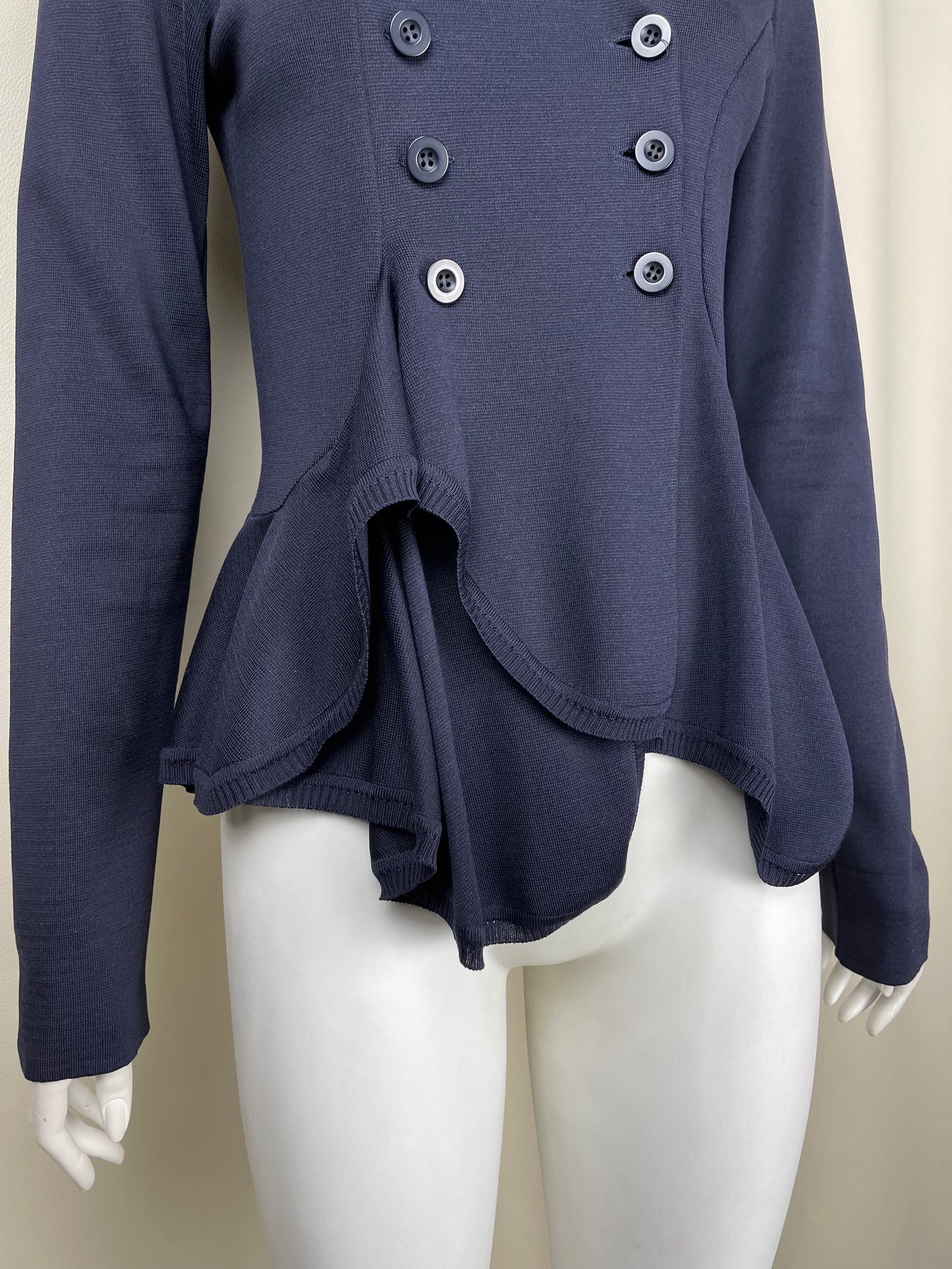 Givenchy S/S 2008 Ruffled Bottom Silk Blazer (S)