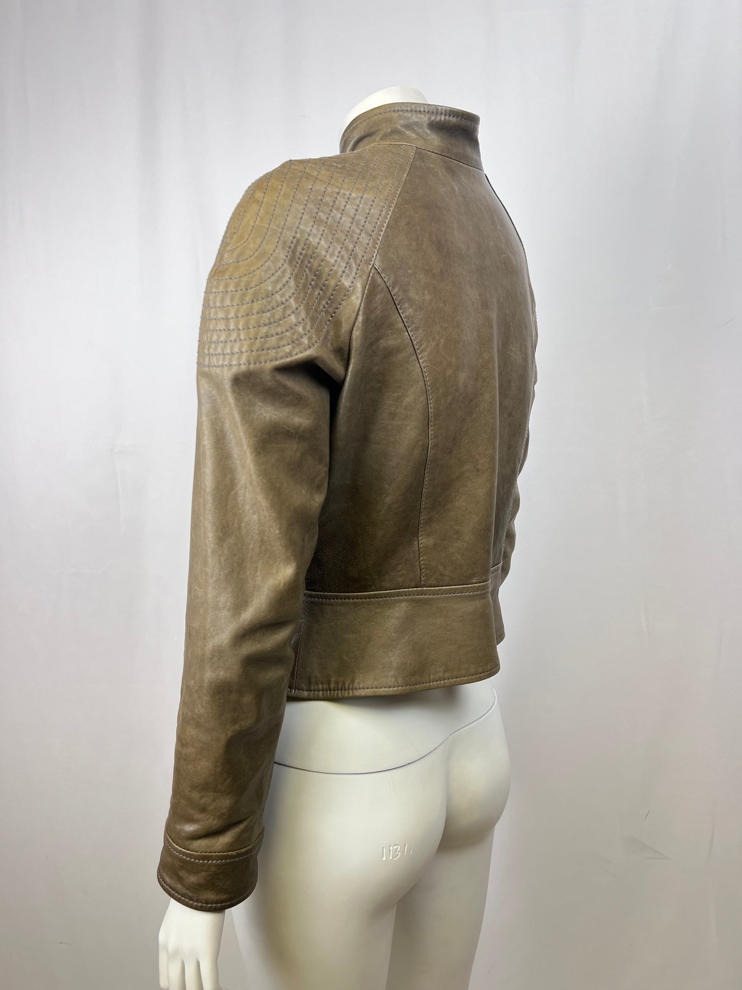 Vivienne Westwood Anglomania 2000’s asymmetric leather jacket (S)