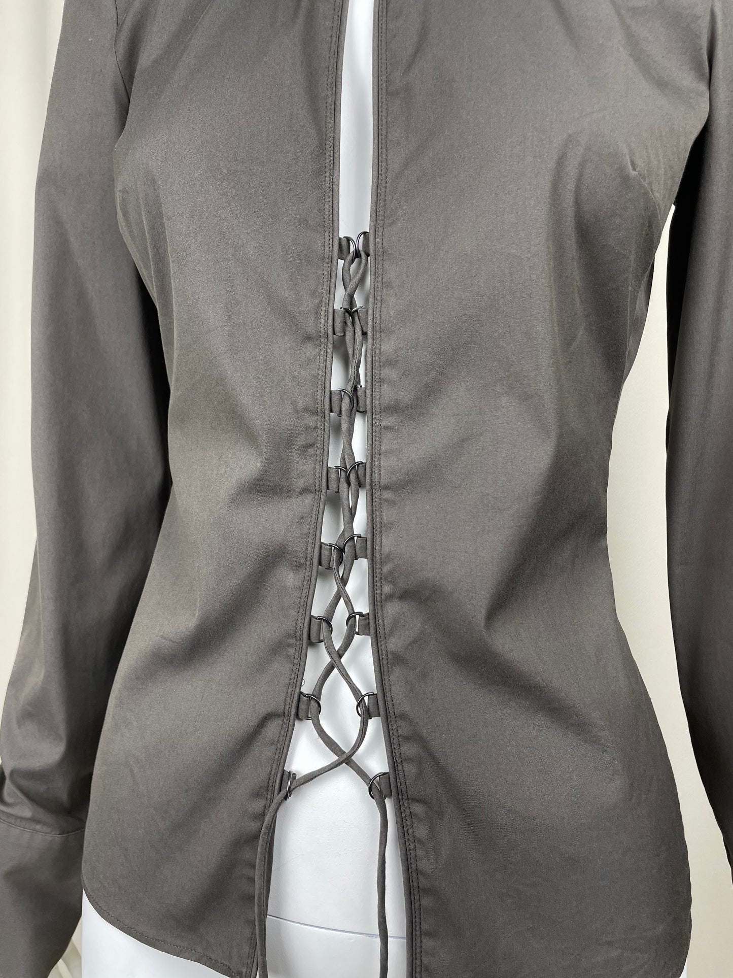 Gucci by Tom Ford S/S 2002 Lace Up Shirt (S)