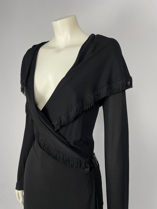 Jean Paul Gaultier 2000’s fringes belt maxi dress.