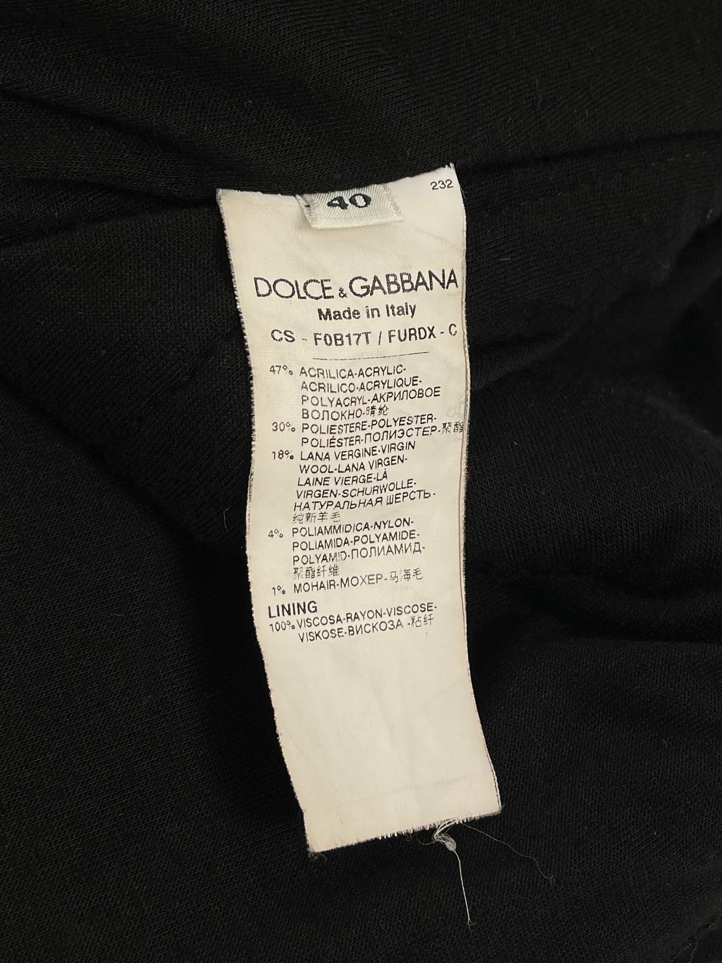 Dolce & Gabbana 2000’s Fur & tweed coat.