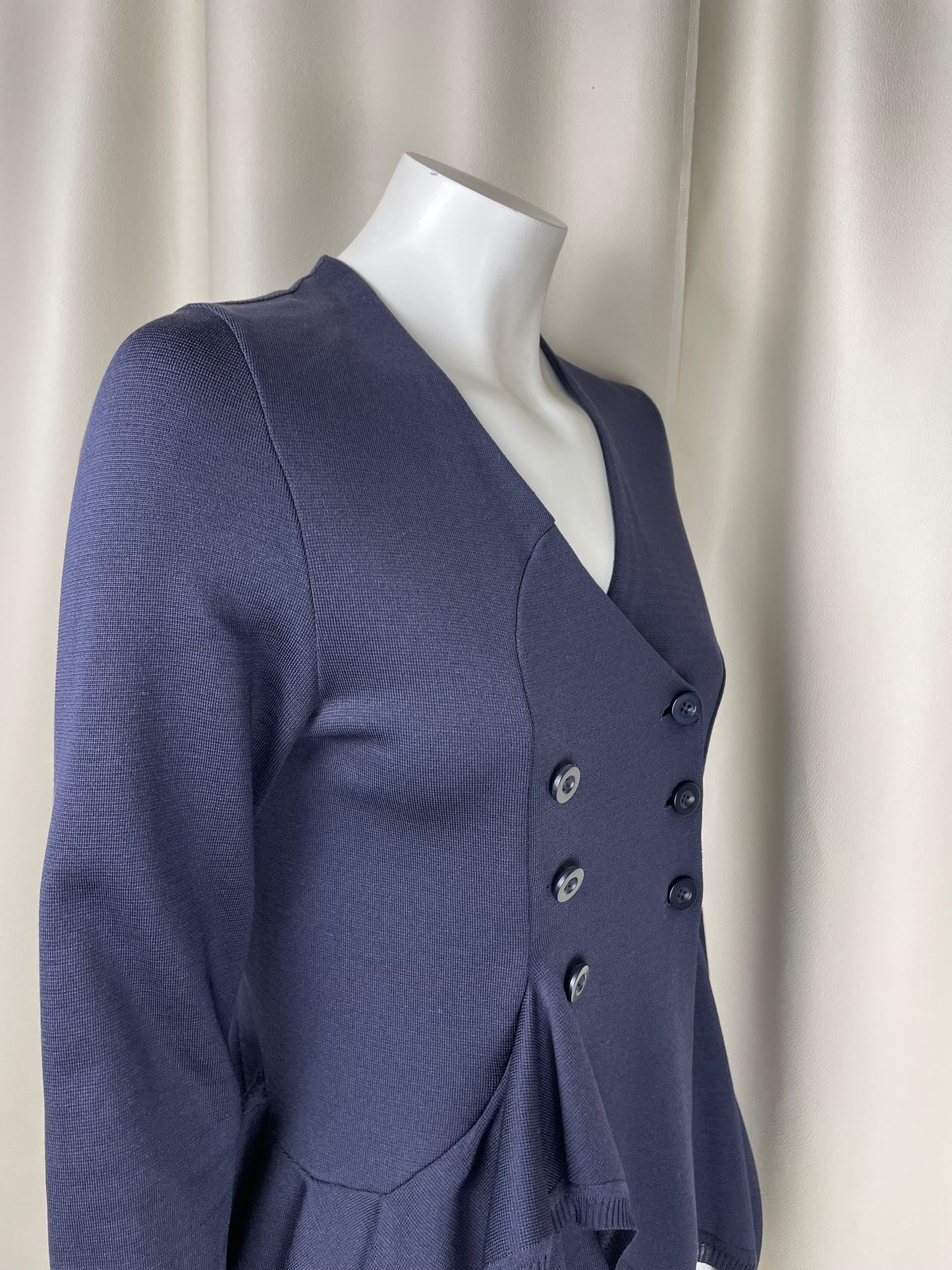 Givenchy S/S 2008 Ruffled Bottom Silk Blazer (S)
