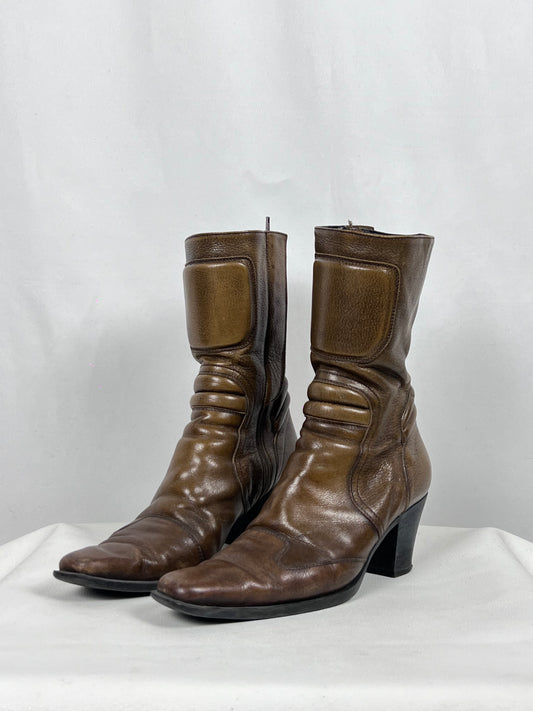 Miu Miu F/W 1999 cowboy moto boots (38)