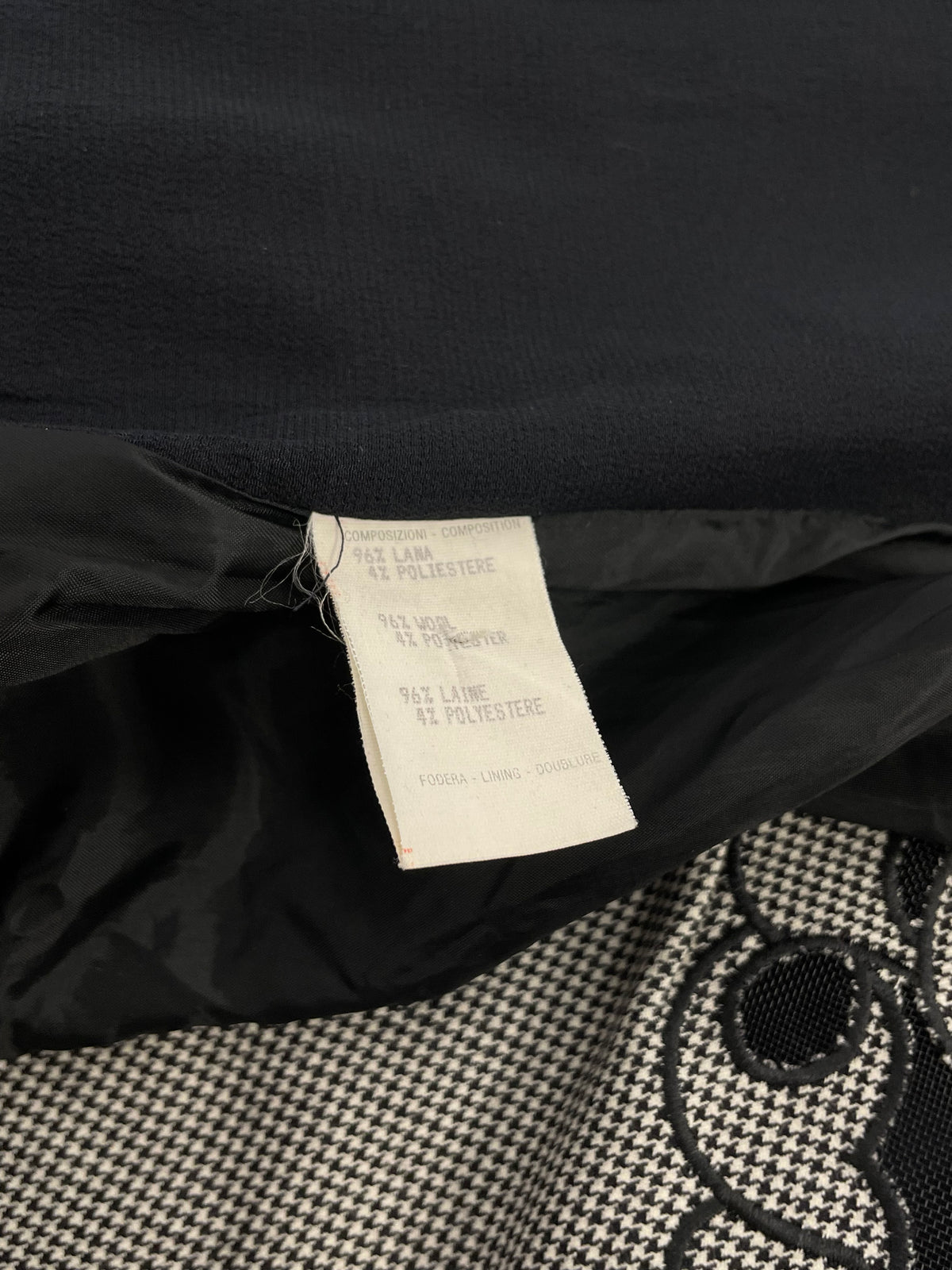 Gianni Versace Couture F/W 1989 tribal houndstood blazer
