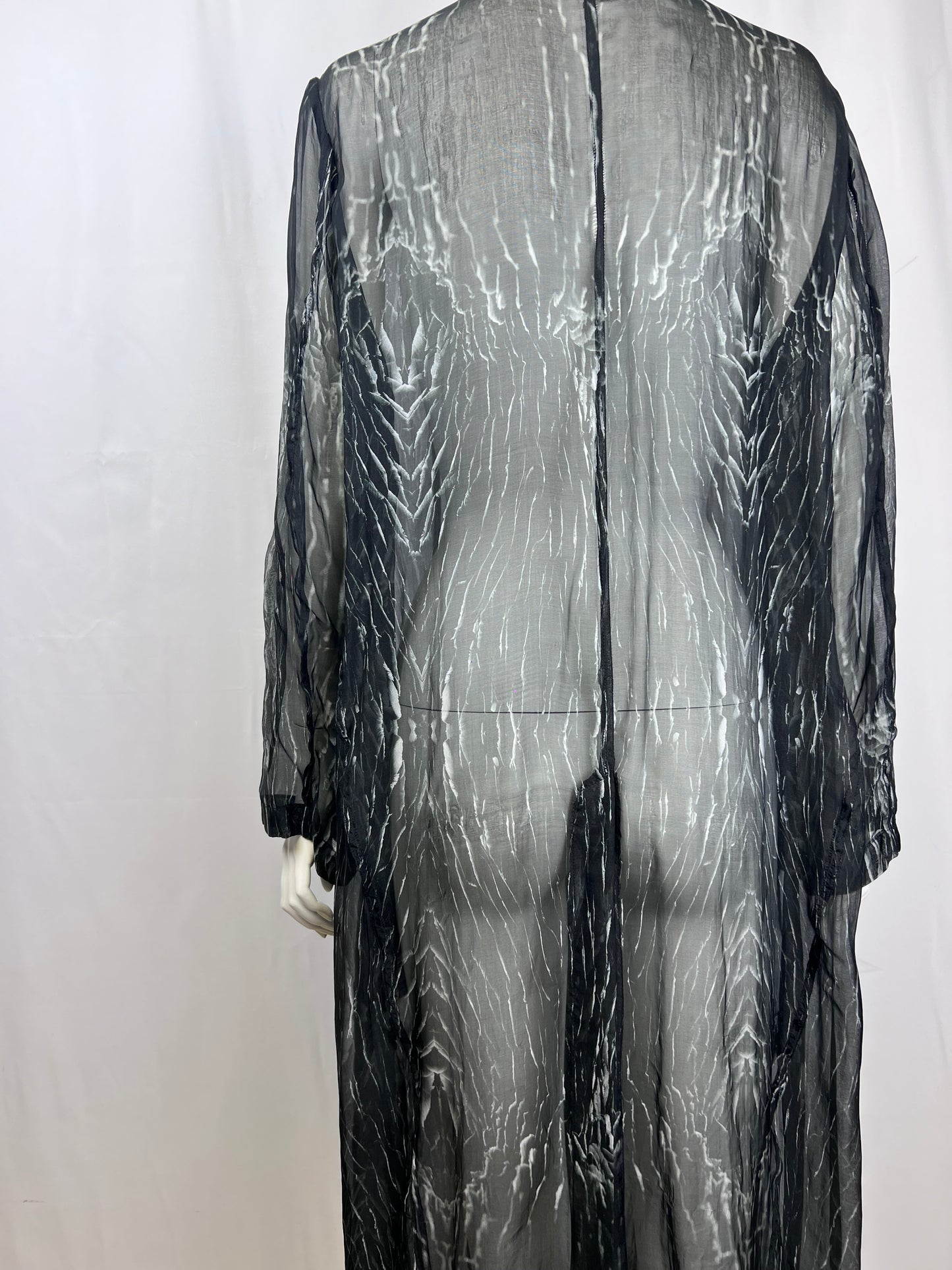 Ann Demeulemeester 2016 transparent marble coat sample (M)