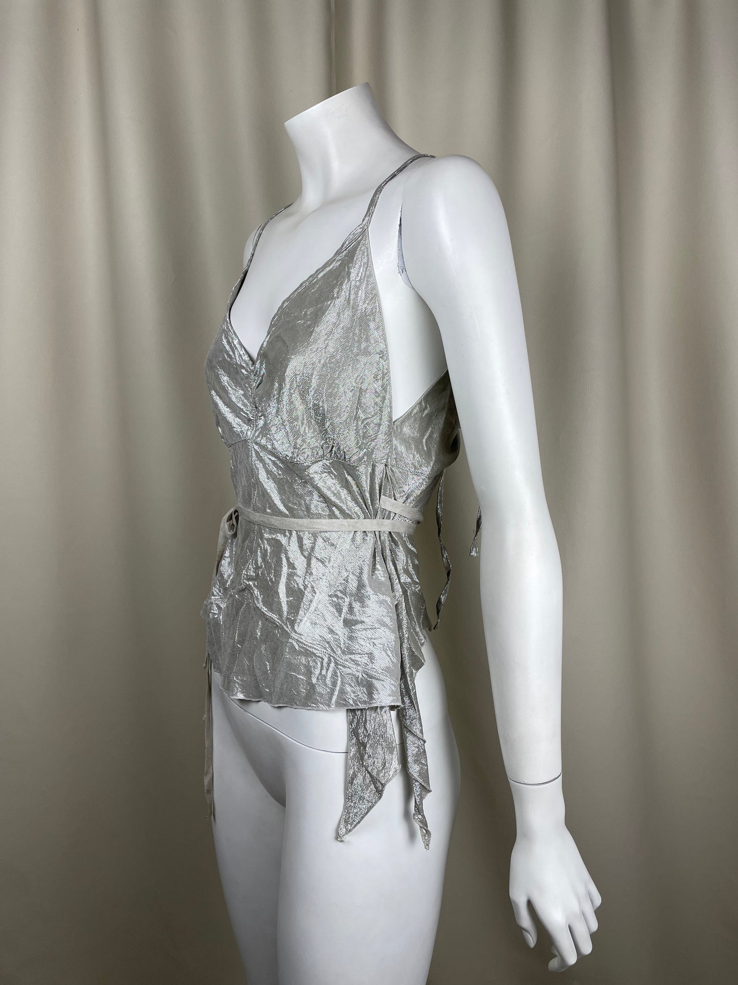 Prada Metallic Silk Top (M)