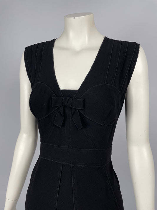 Prada 2008 V - neck deconstructed dress.