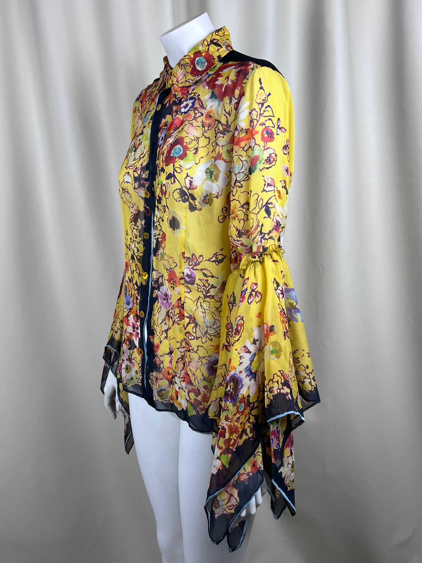 Jean Paul Gaultier 1990’s silk florar foulard shirt (M)