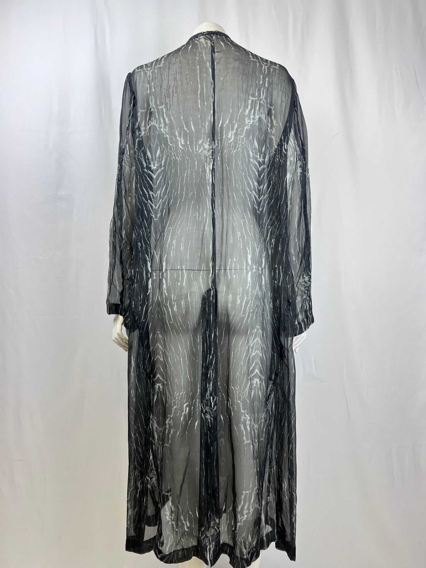 Ann Demeulemeester 2016 transparent marble coat sample (M)