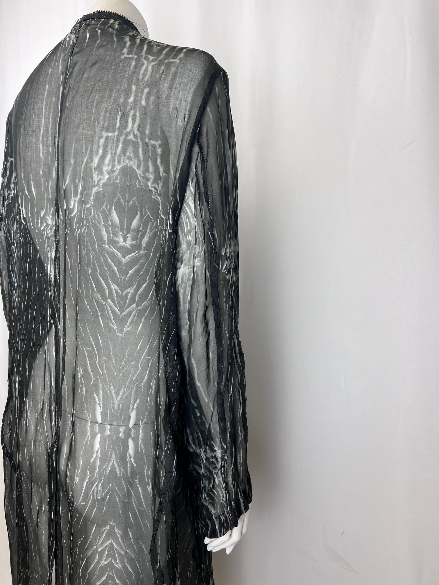 Ann Demeulemeester 2016 transparent marble coat sample (M)