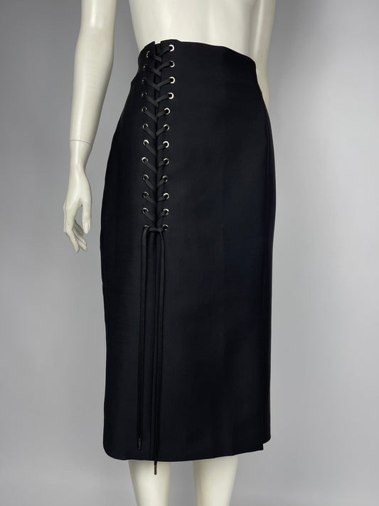 Dior by John Galliano bondage maxi skirt.