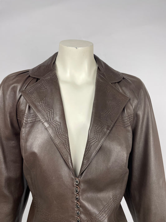 Dior by John Galliano F/W 2002 leather jacket.