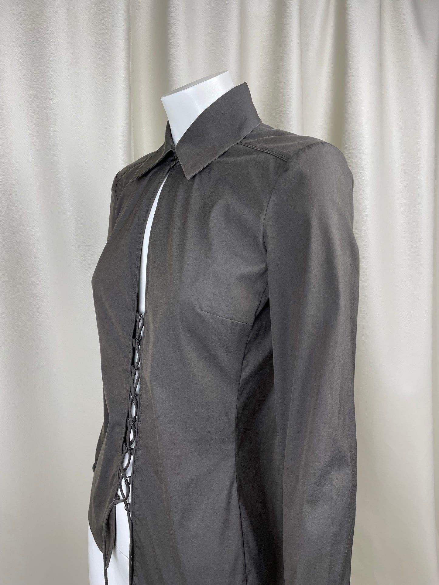 Gucci by Tom Ford S/S 2002 Lace Up Shirt (S)