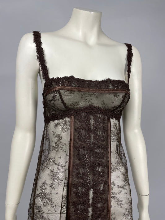 Dior by John Galliano 2000’s lingerie mini dress