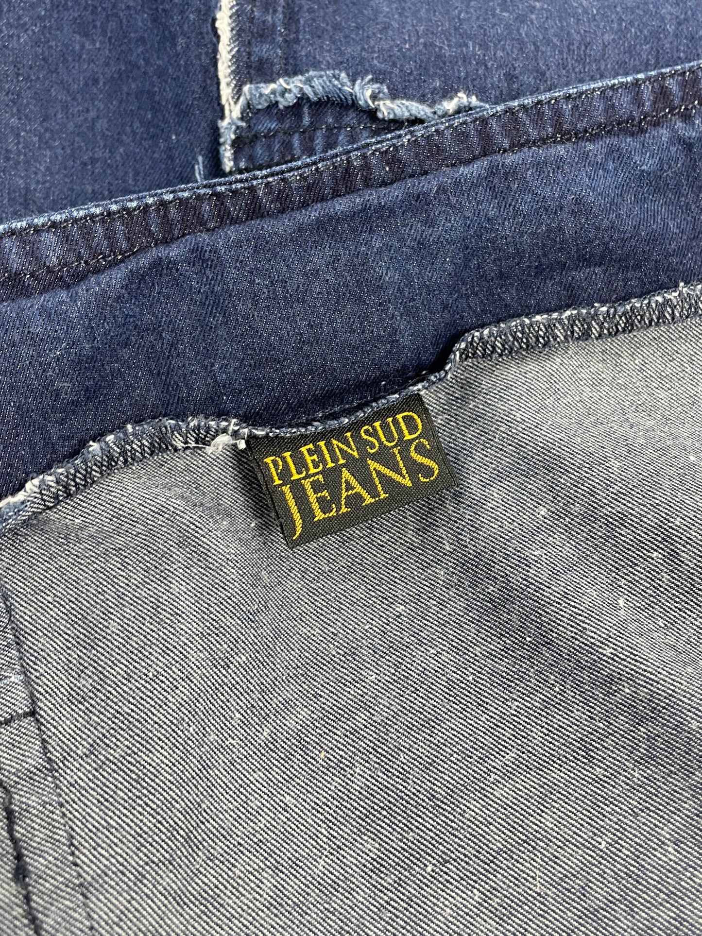 Plein Sud 1990’s Denim bustier mini dress