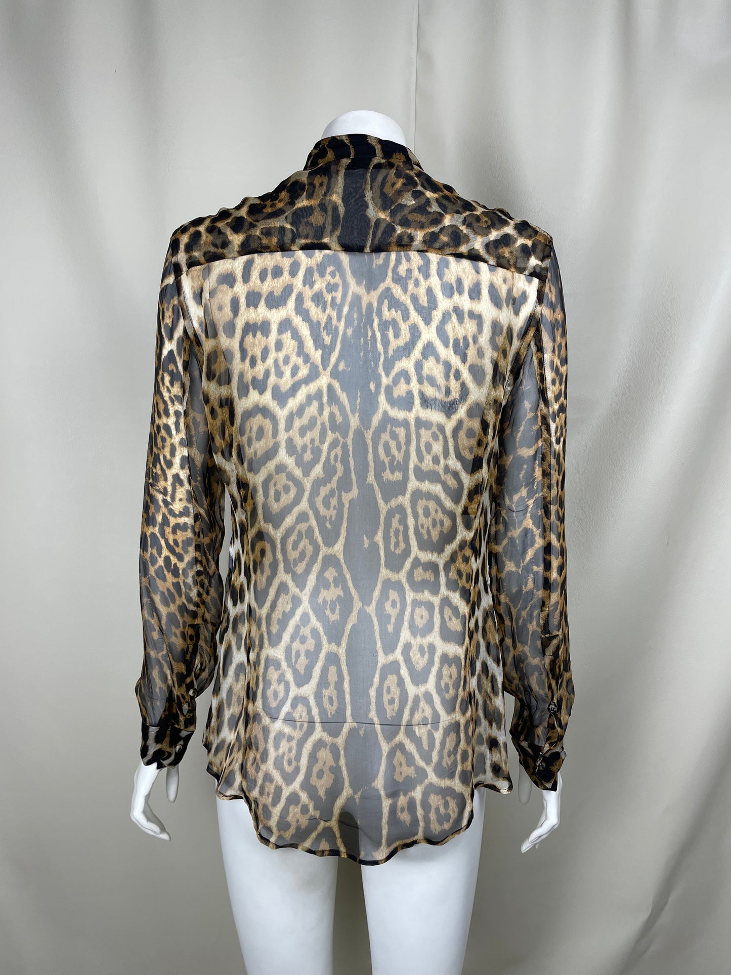 Yves Saint Laurent Leopard Print Shirt. (M)