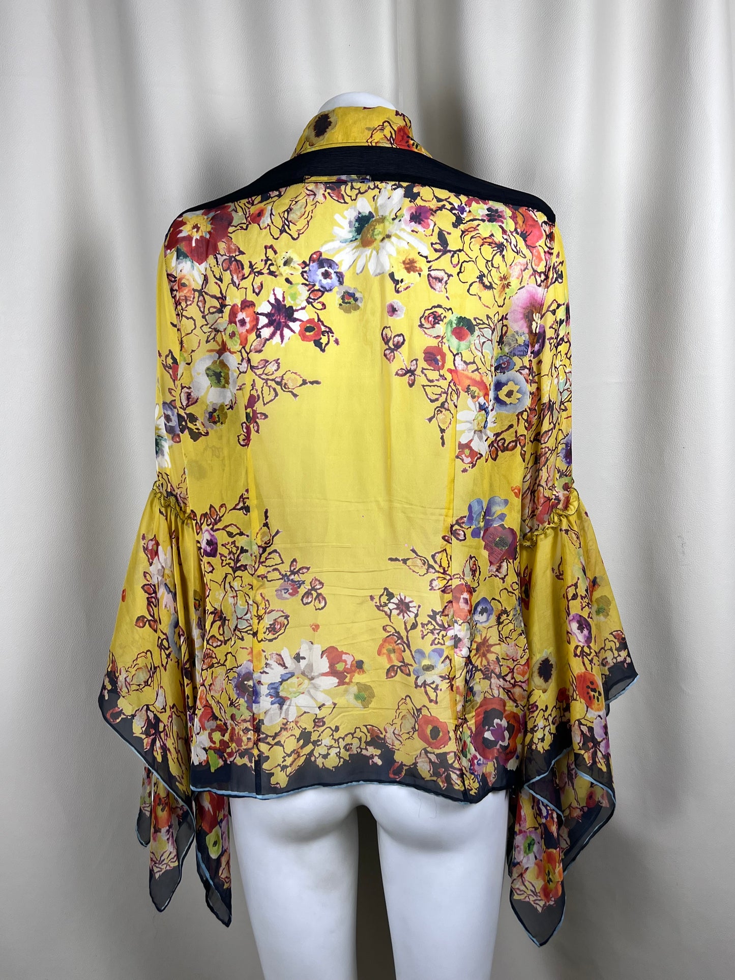 Jean Paul Gaultier 1990’s silk florar foulard shirt (M)
