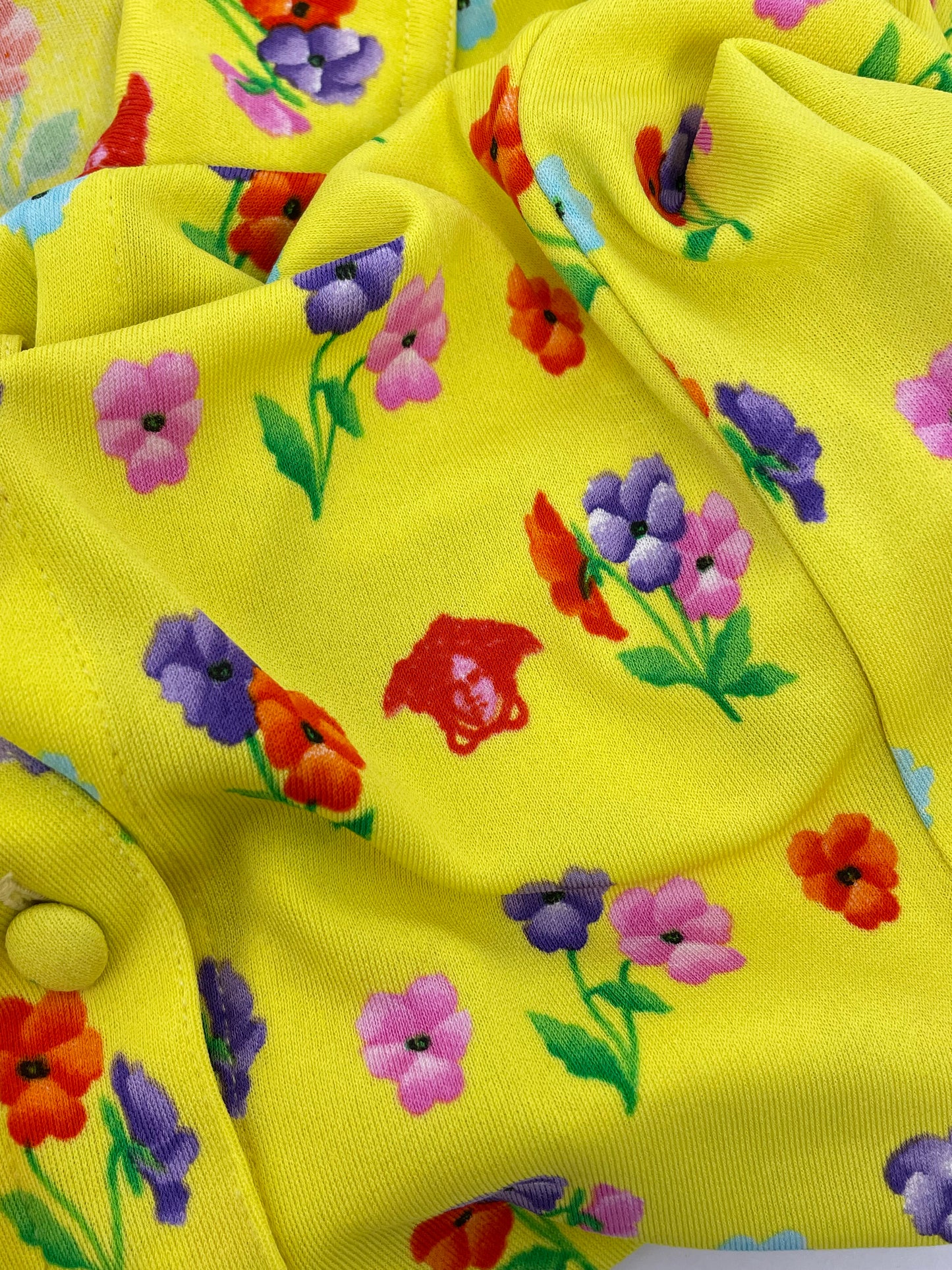 Gianni Versace S/S 1996 yellow button up dress.