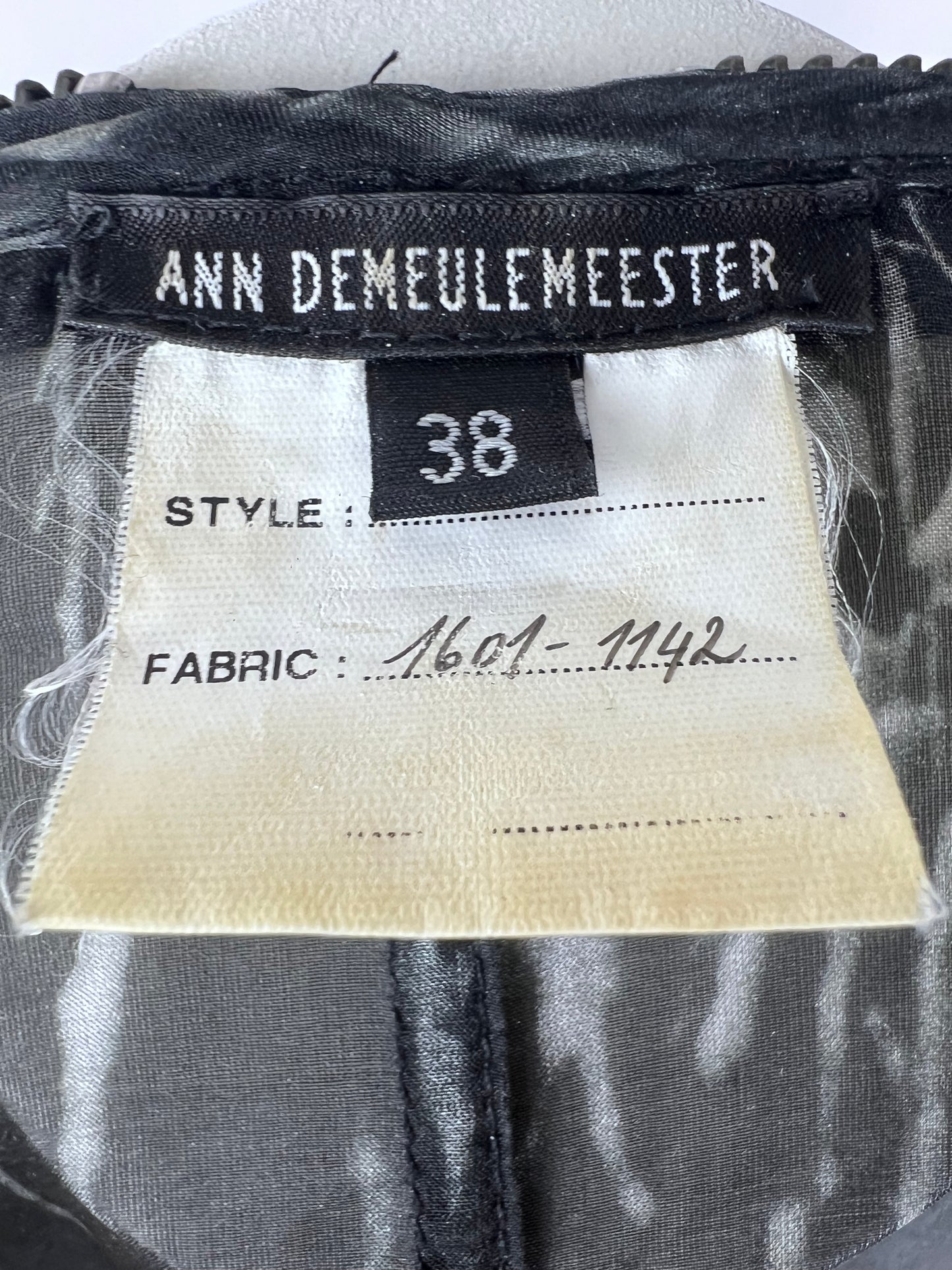 Ann Demeulemeester 2016 transparent marble coat sample (M)