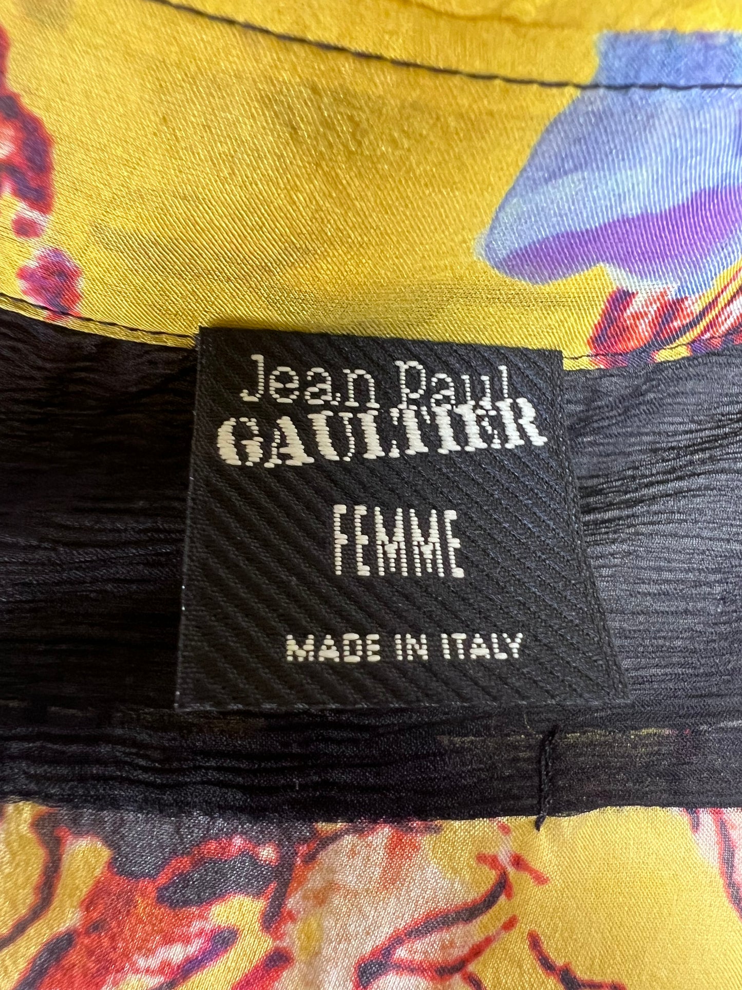 Jean Paul Gaultier 1990’s silk florar foulard shirt (M)