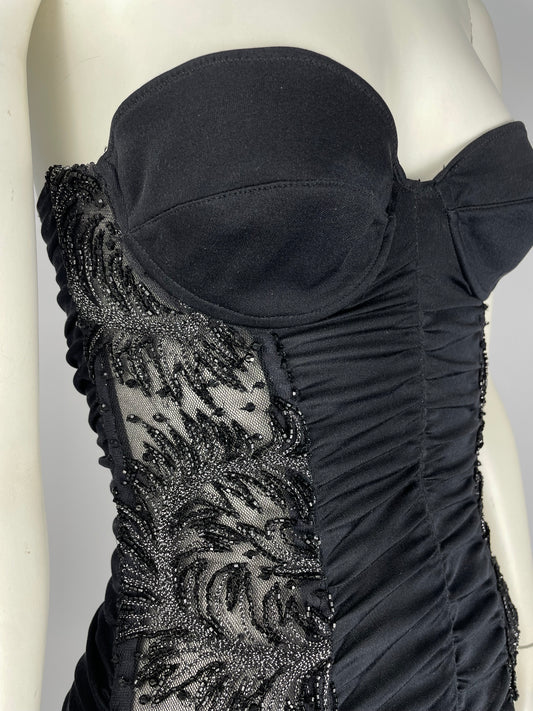 Gianni Versace Couture Sera F/W 1987 stones cups bustier