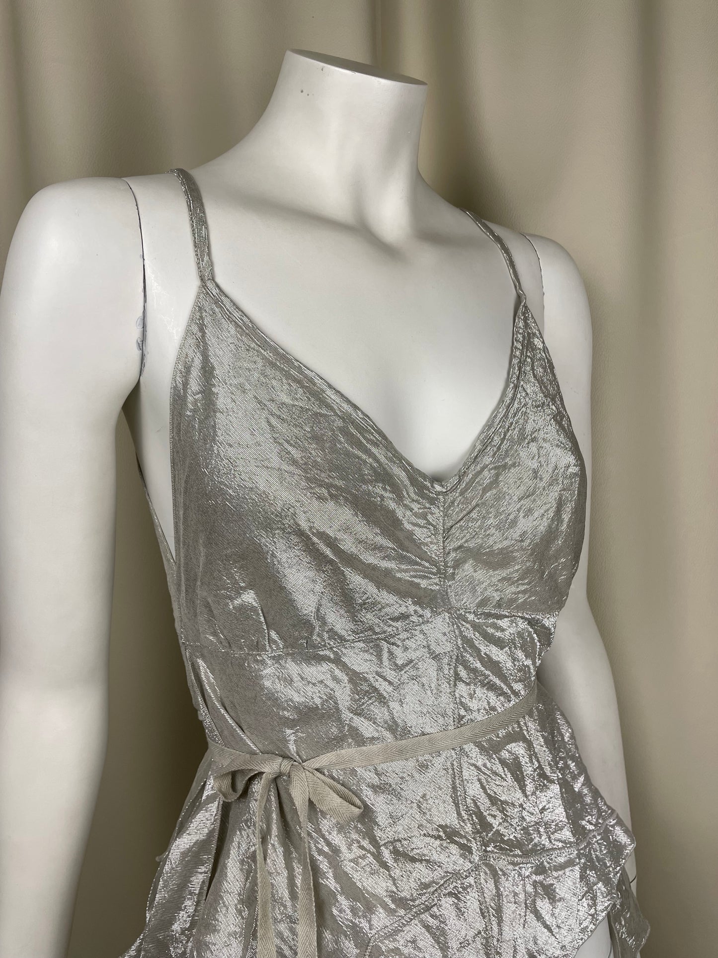 Prada Metallic Silk Top (M)
