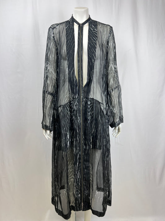 Ann Demeulemeester 2016 transparent marble coat sample (M)