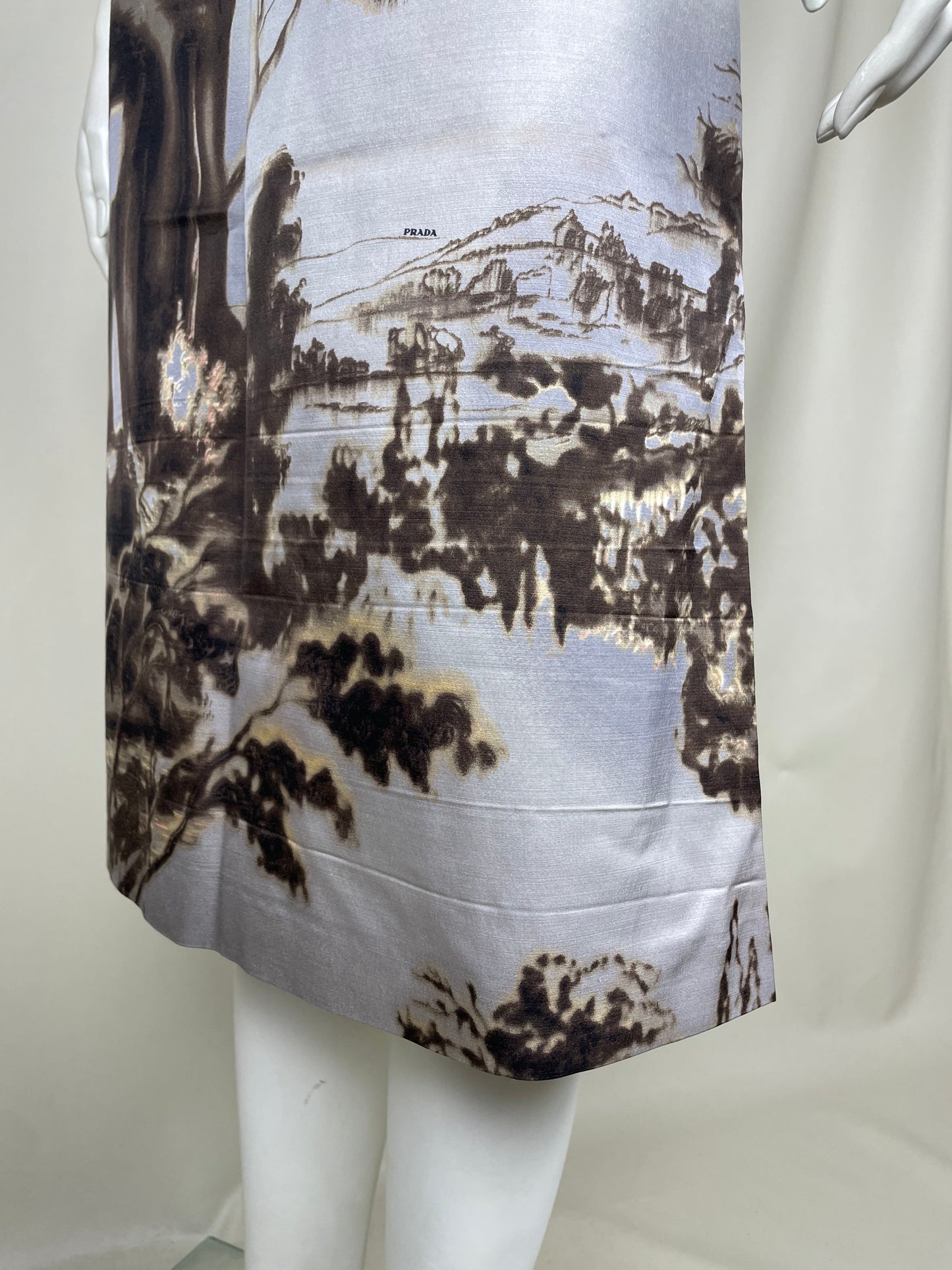 Prada F/W 2004 Printed Midi Skirt (S)