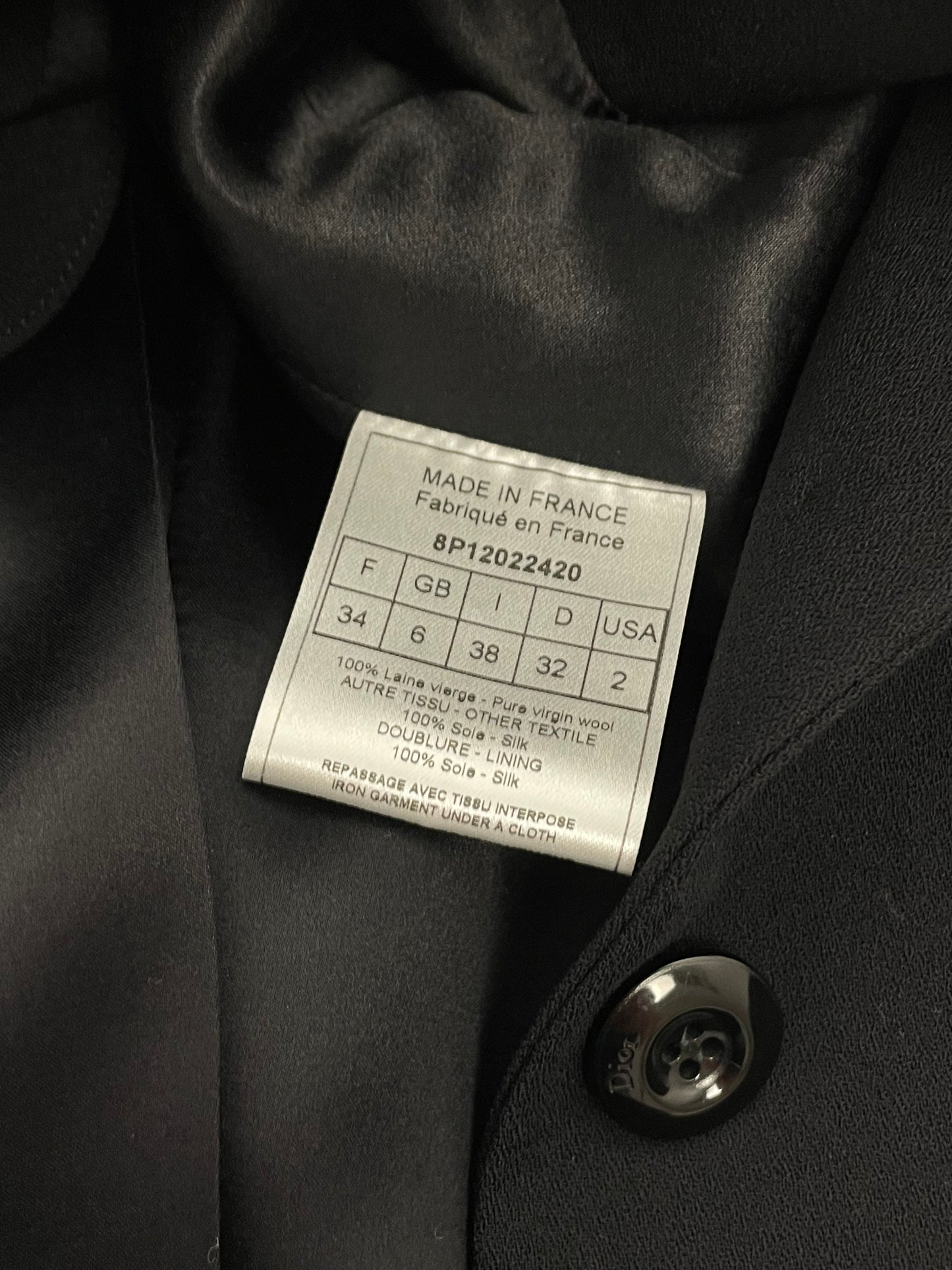 Dior by John Galliano S/S 2008 ruffle neckline bar jacket