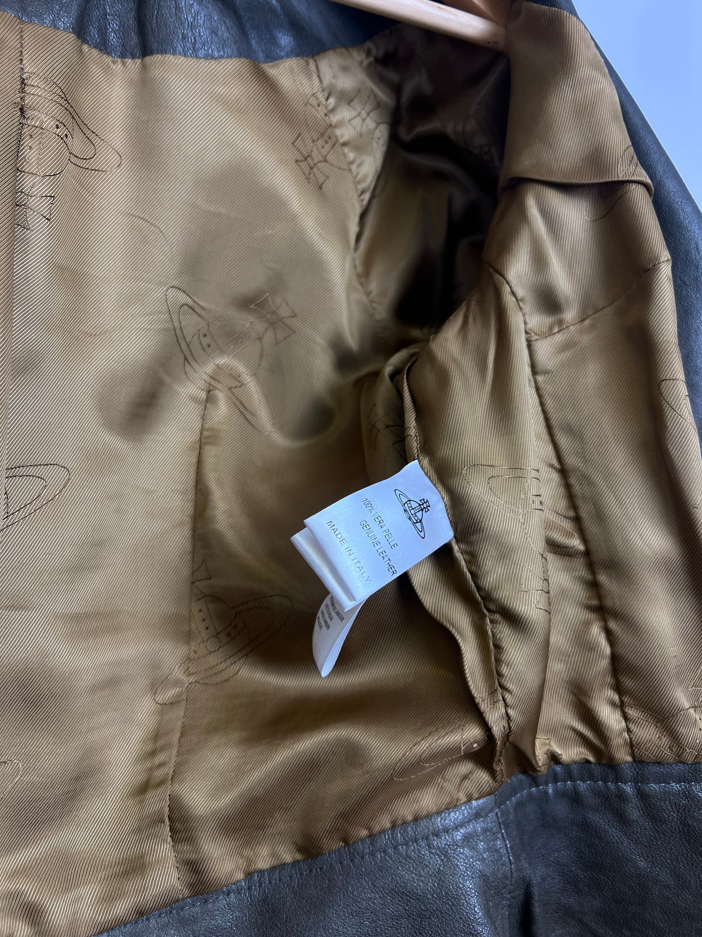 Vivienne Westwood Anglomania 2000’s asymmetric leather jacket (S)
