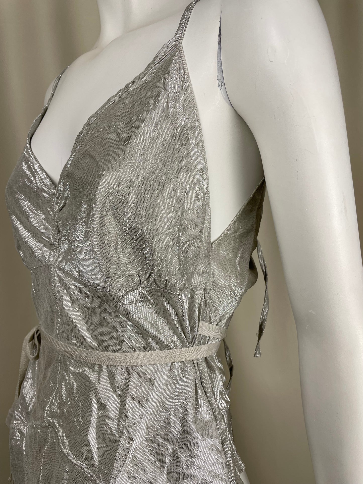 Prada Metallic Silk Top (M)