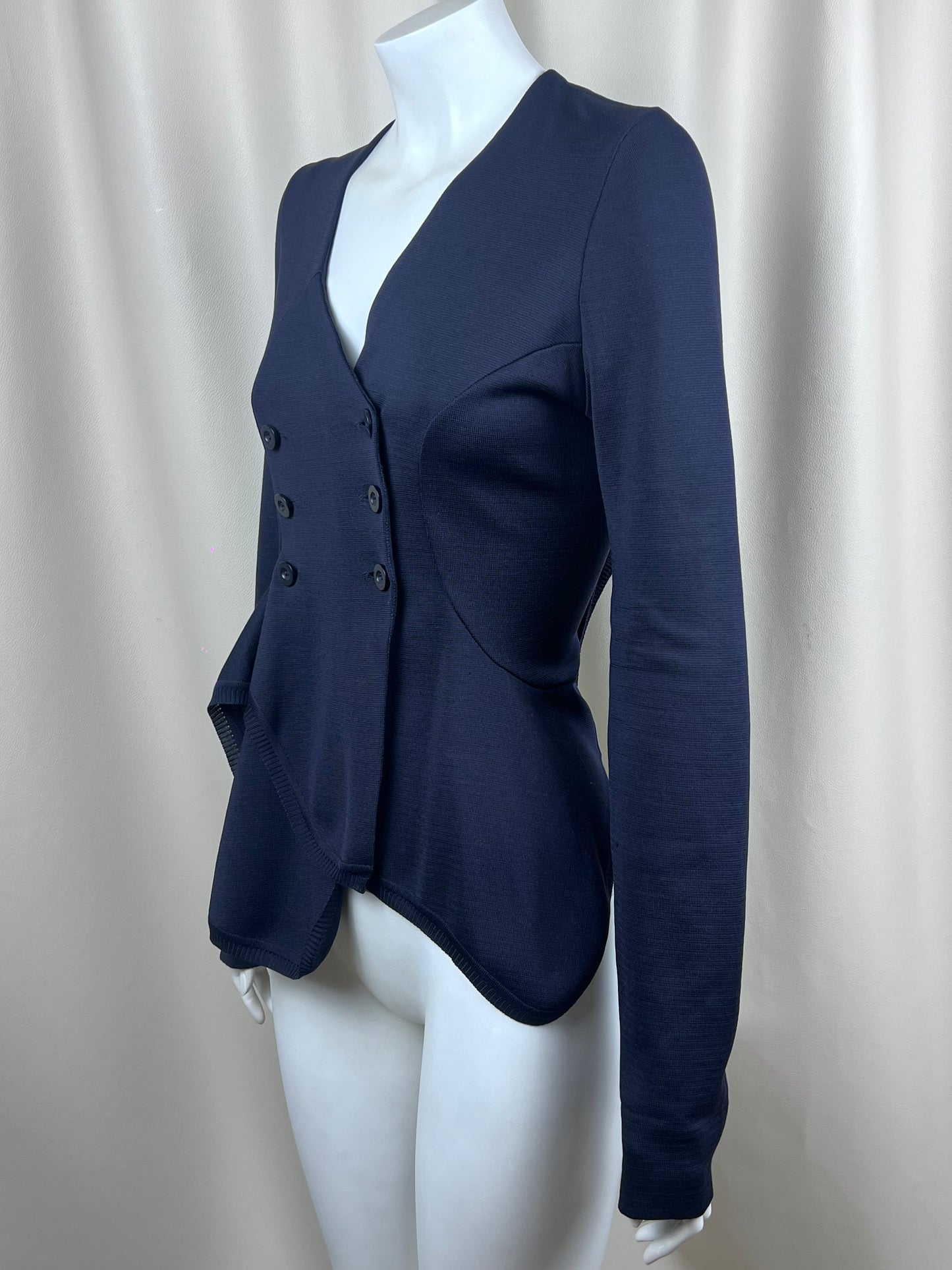 Givenchy S/S 2008 ruffled bottom silk blazer (S)