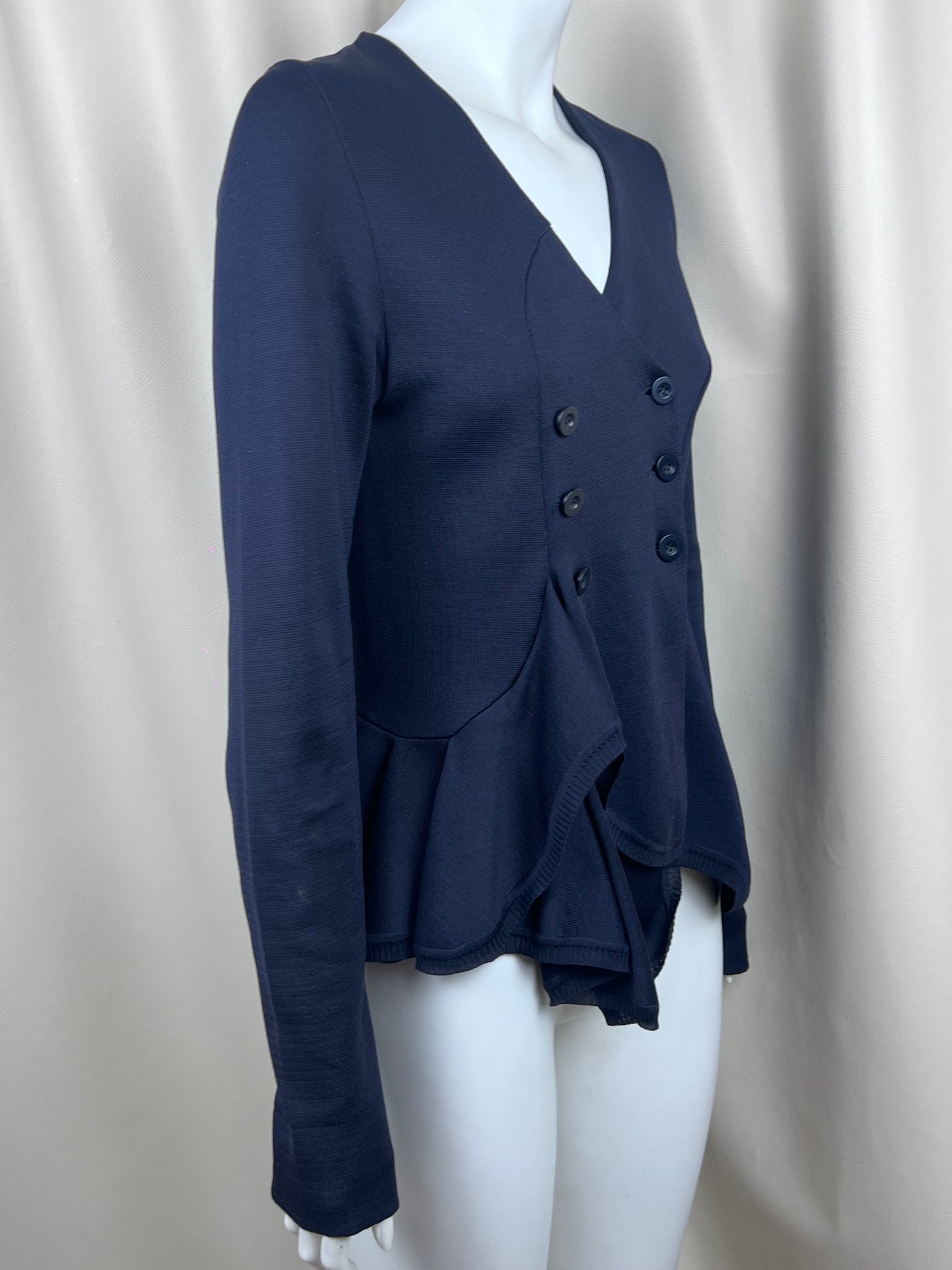 Givenchy S/S 2008 ruffled bottom silk blazer (S)