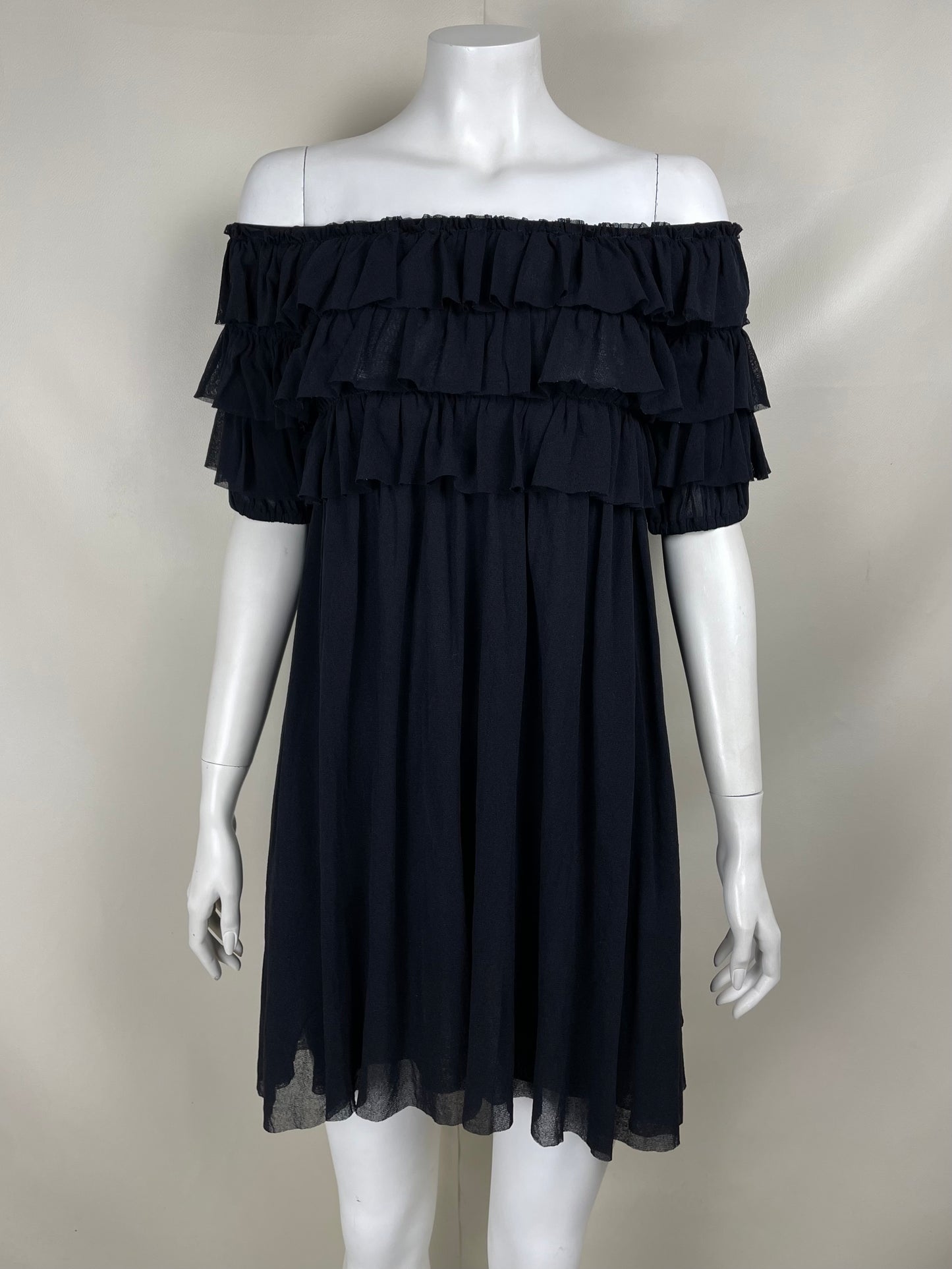 Jean Paul Gaultier layered mesh mini dress (S)