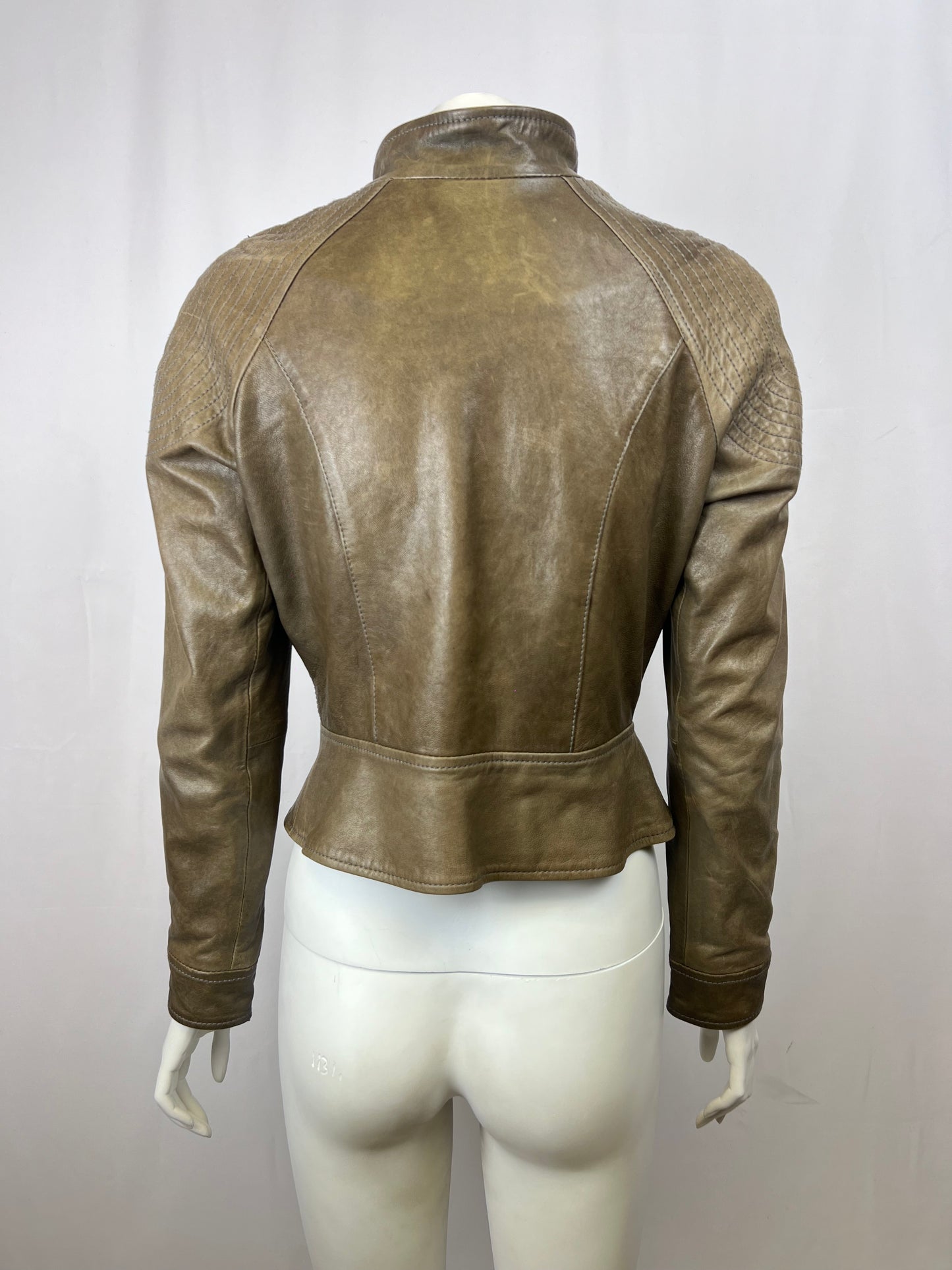 Vivienne Westwood Anglomania 2000’s asymmetric leather jacket (S)