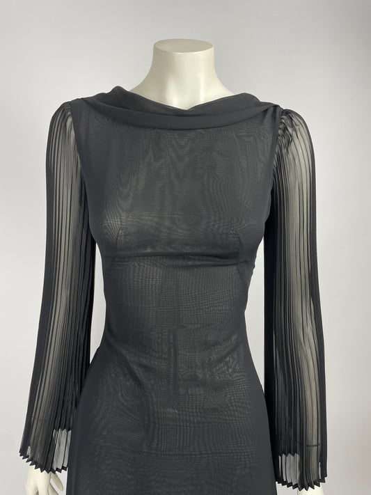 Versace 2000’s Pleated sleeves maxi dress