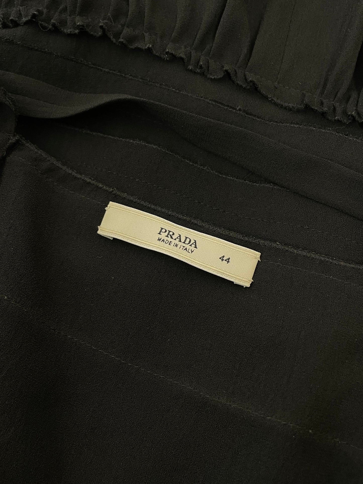 Prada black ruffle dress