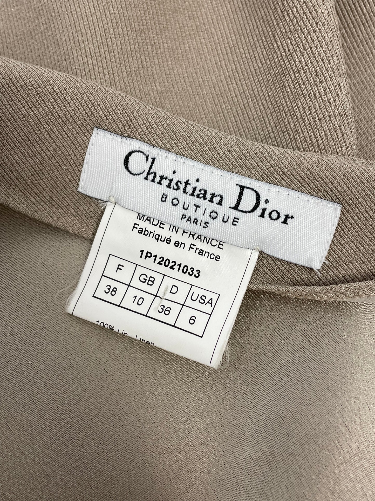 Dior by John Galliano S/S 2001 beige midi skirt