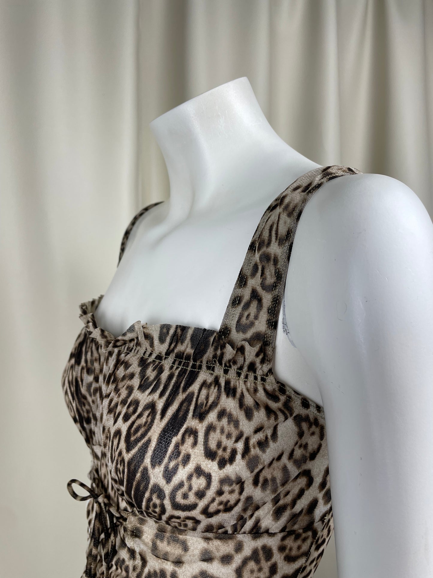 Roberto Cavalli Mesh Leopard Top (S)