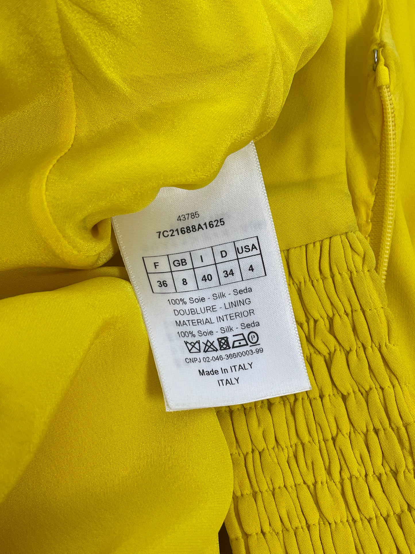 Dior by Maria Grazia Cruise 2017 yellow midi dress