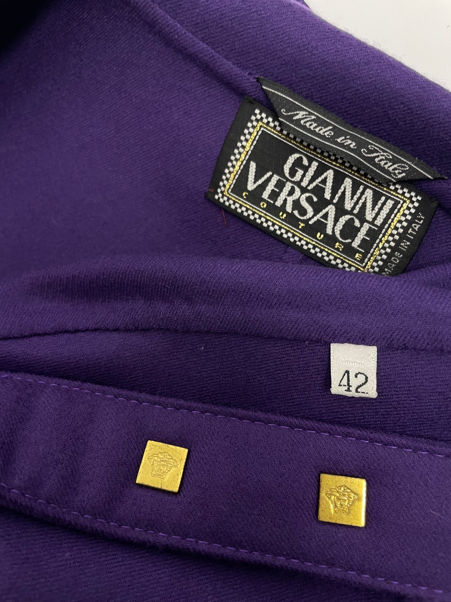Gianni Versace F/W 2000 Purple belt jacket