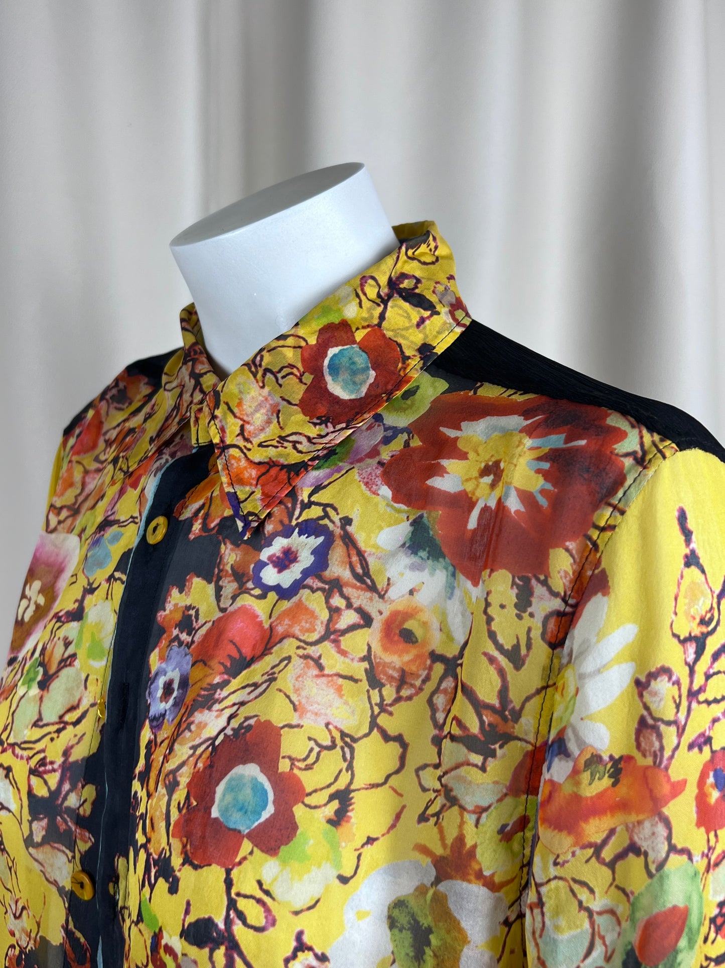 Jean Paul Gaultier 1990’s silk florar foulard shirt (M)