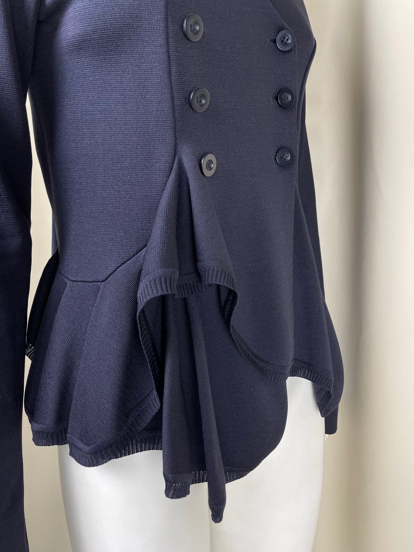 Givenchy S/S 2008 Ruffled Bottom Silk Blazer (S)