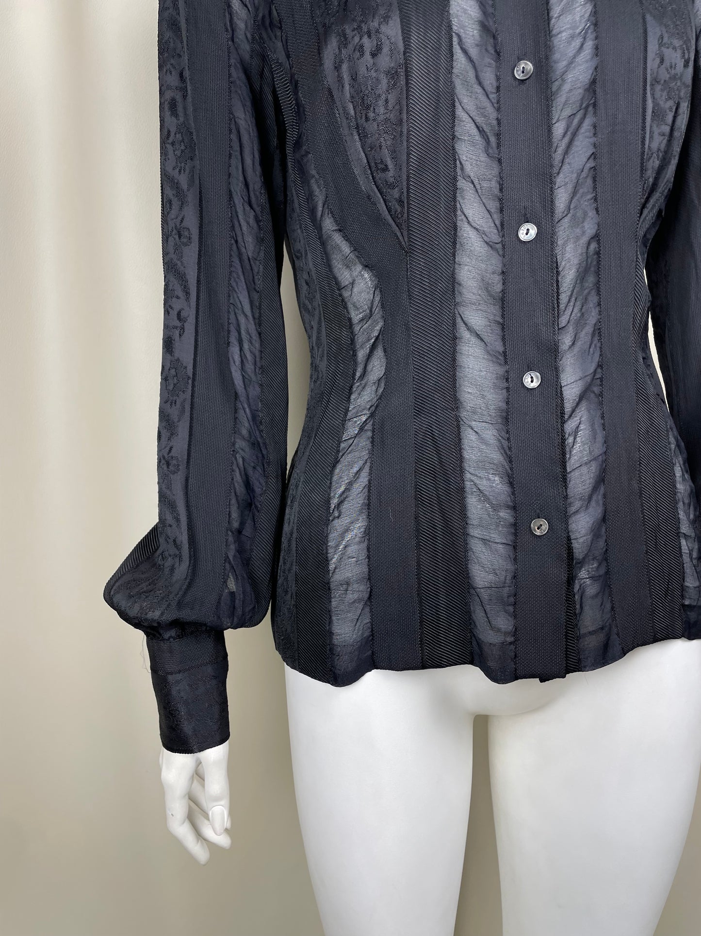 Loewe 2000’s acrylic and silk see-through shirt (S)
