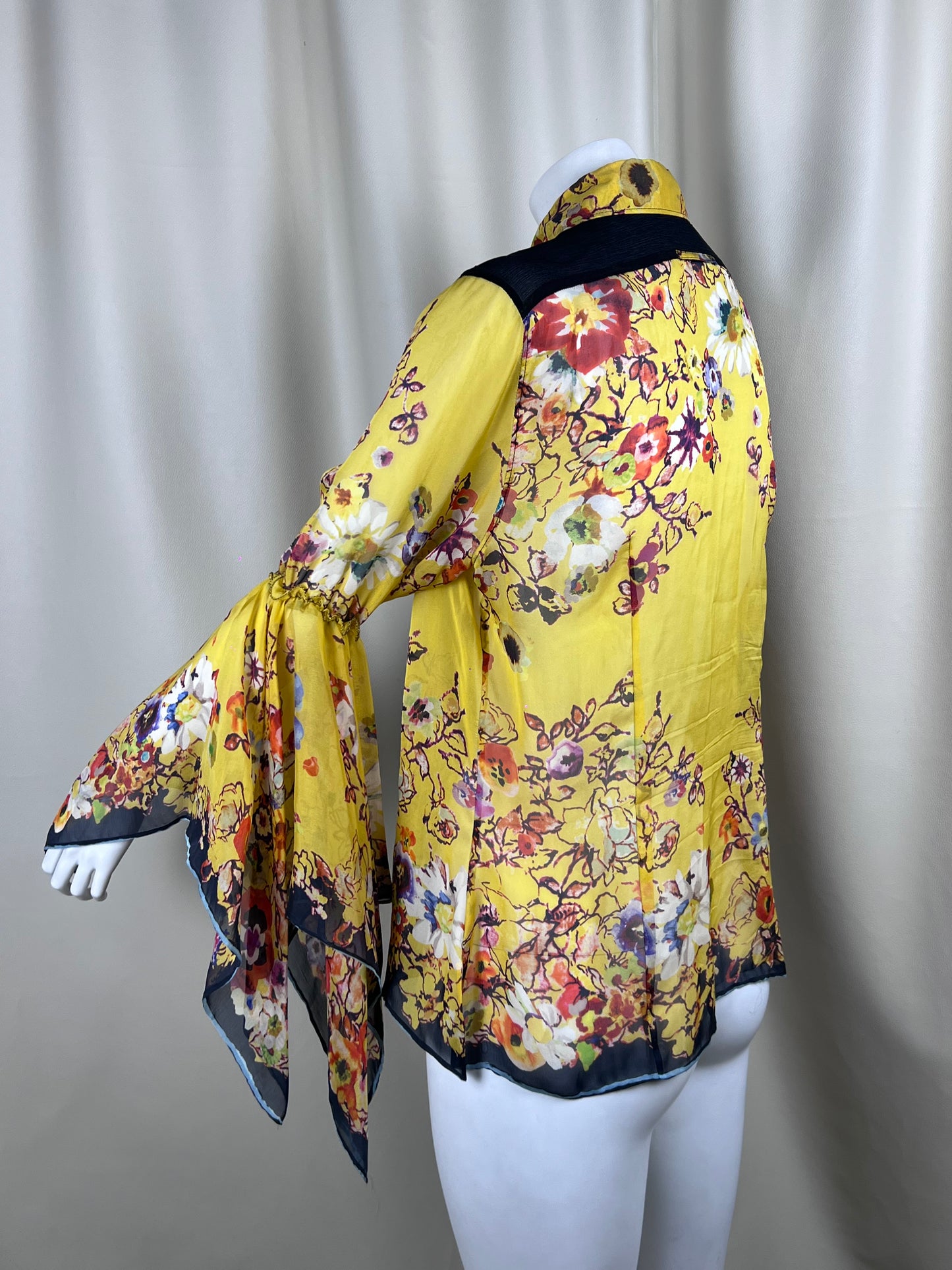 Jean Paul Gaultier 1990’s silk florar foulard shirt (M)