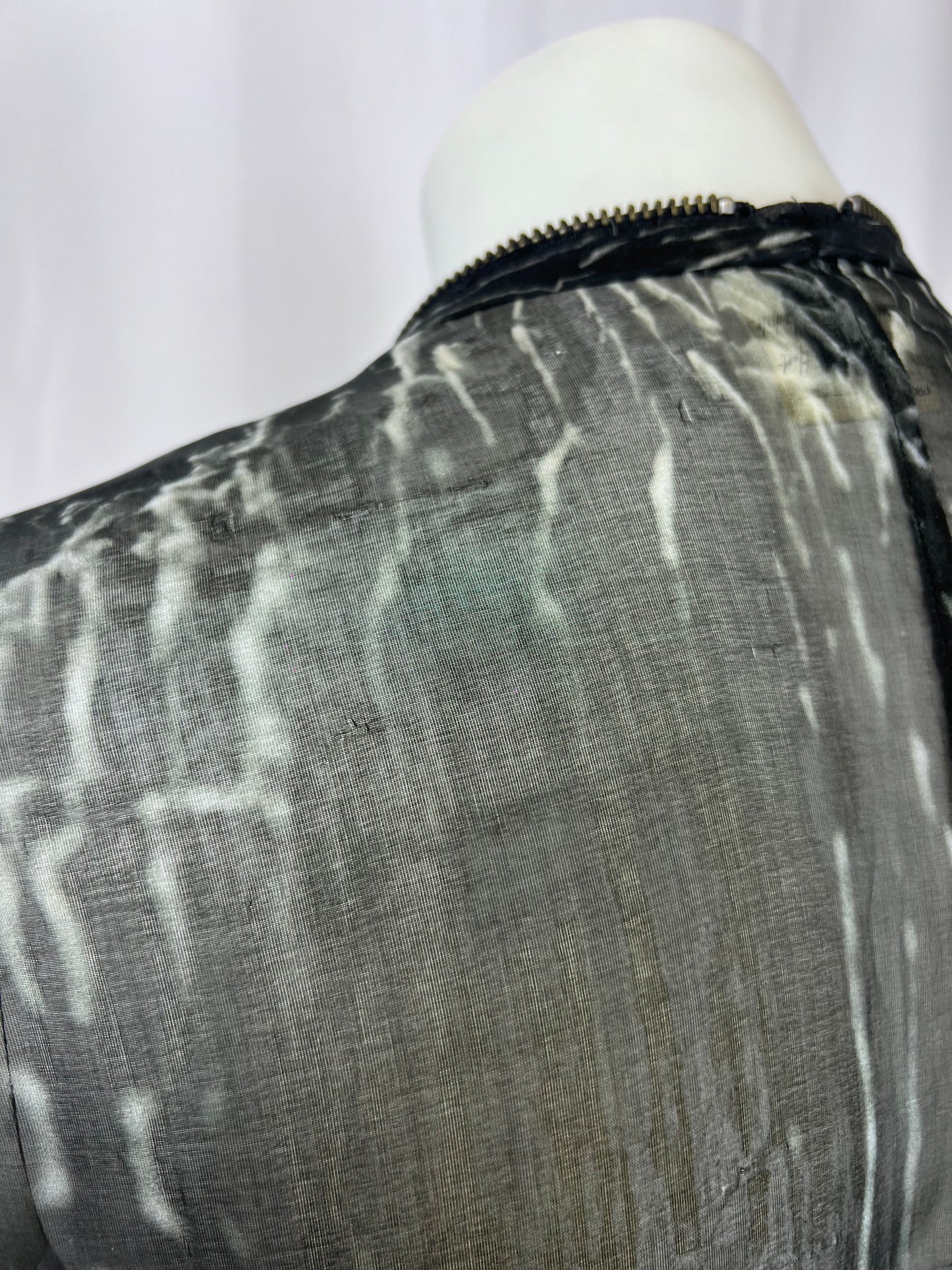 Ann Demeulemeester 2016 transparent marble coat sample (M)