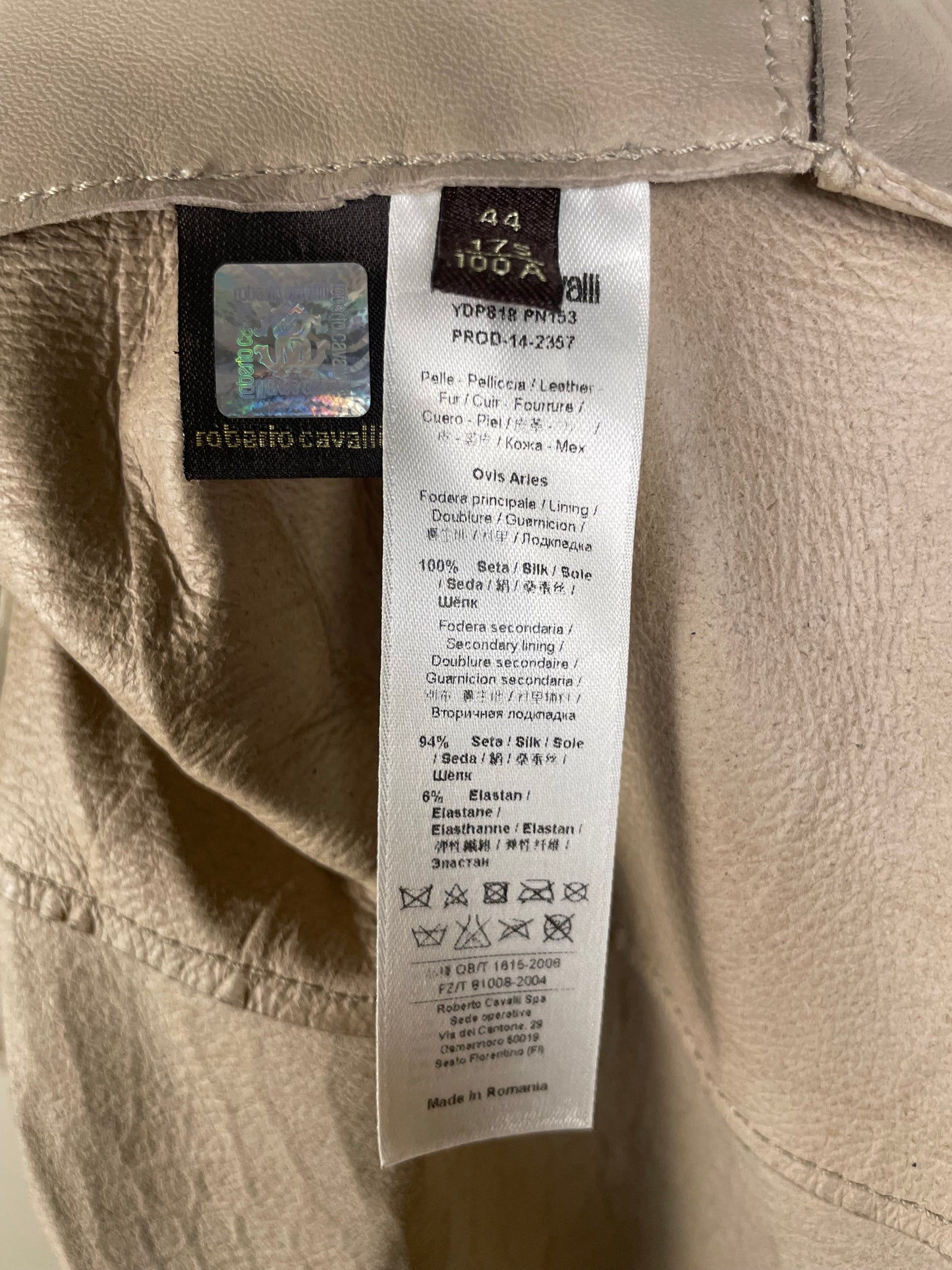 Roberto Cavalli 2000’s Leather Perfecto Jacket (L)