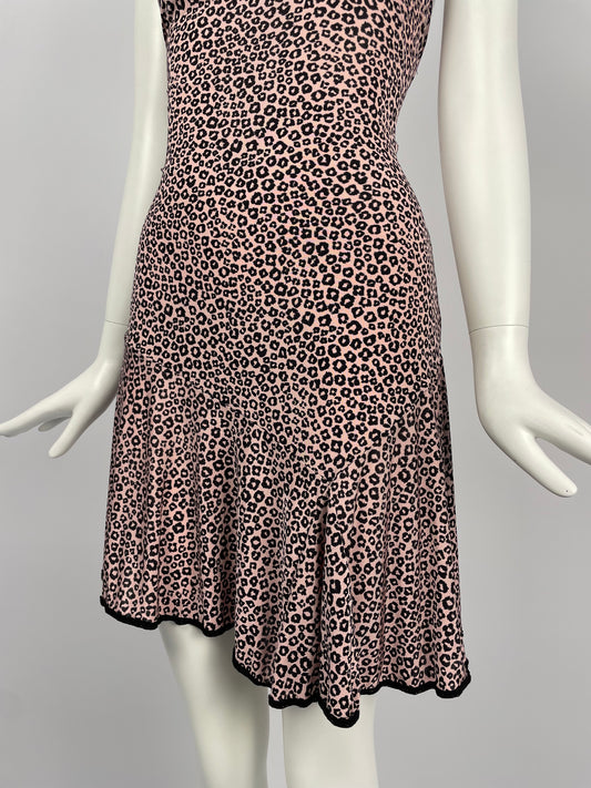 Blumarine 2000's Pink cheetah mini dress