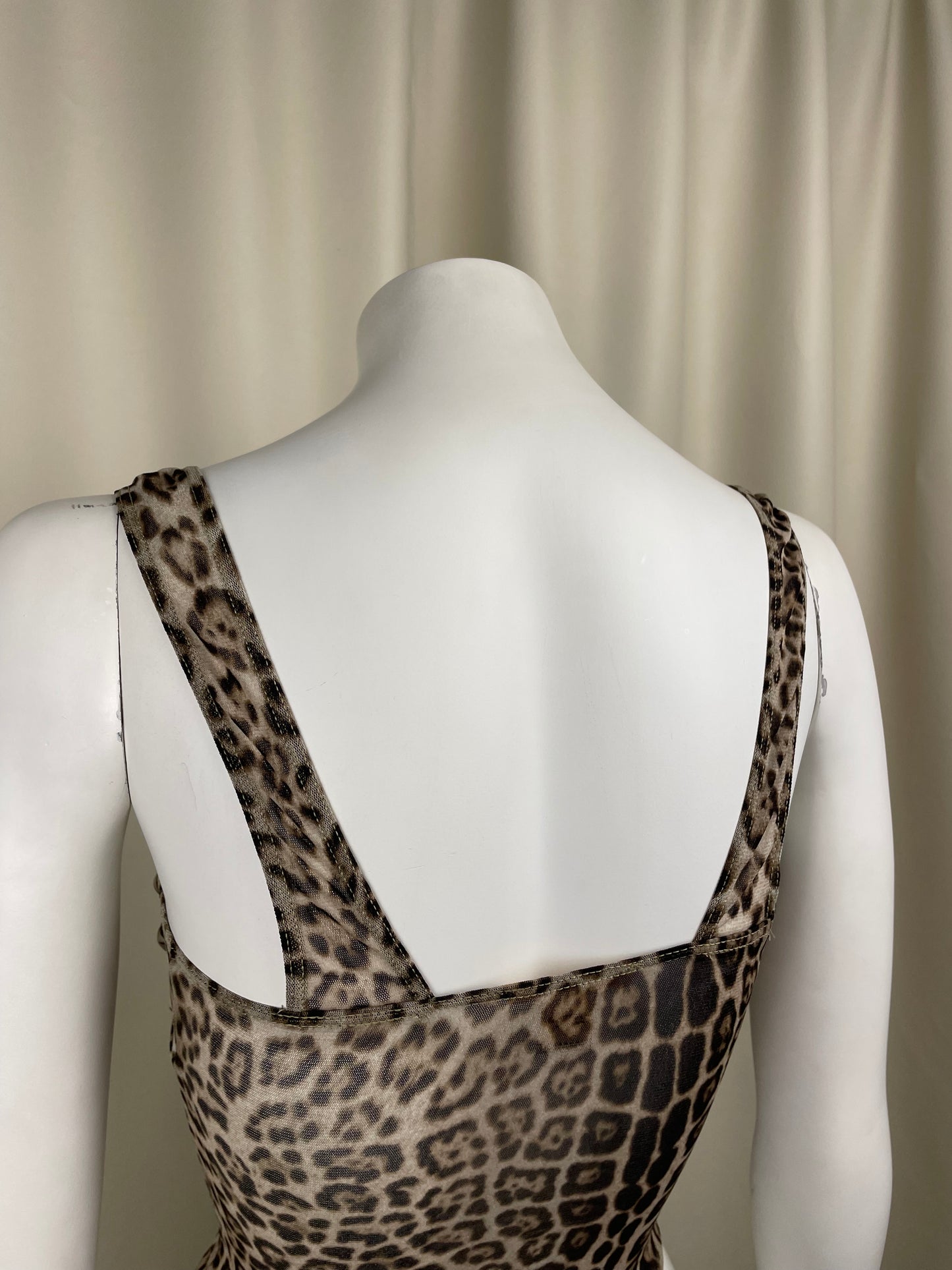 Roberto Cavalli Mesh Leopard Top (S)